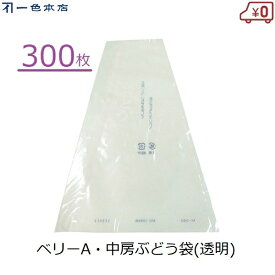 一色本店 ぶどう三角袋(中) 300枚 ぶどう 出荷袋 透明 果実袋 ブドウ用 ベリーA 中房 出荷用 セロハン セロファン 陳列袋 包装 中房品種 K-32