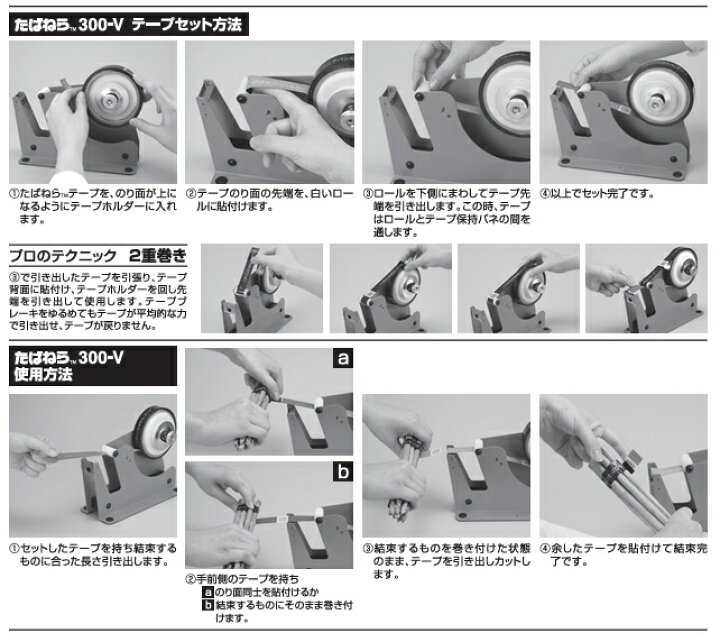 楽天市場】ニチバン 梱包テープ用 たばねら 300-V 結束器 梱包テープ 