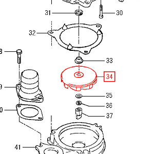 ツルミポンプ PRO-25S2用 羽根車 インペラ 鶴見ポンプ 交換部品 部材 パーツ 浄化槽 部品 排水ポンプ
