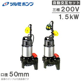 ツルミポンプ 浄化槽用 水中ポンプ 50PNA21.5/50PNW21.5 2台セット [自動交互形 汚水 排水ポンプ 浄化槽ポンプ]