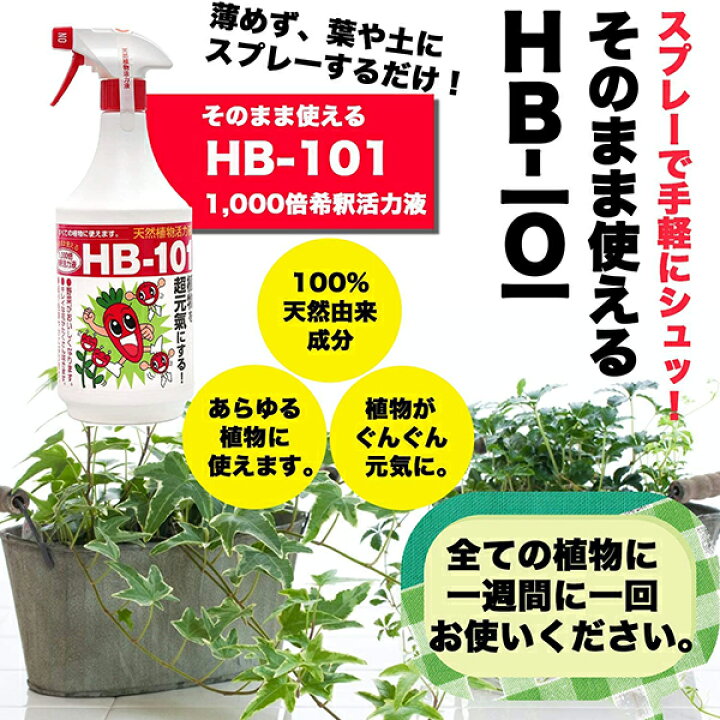 楽天市場】フローラ HB-101 1L 希釈済み そのまま使えるタイプ 植物