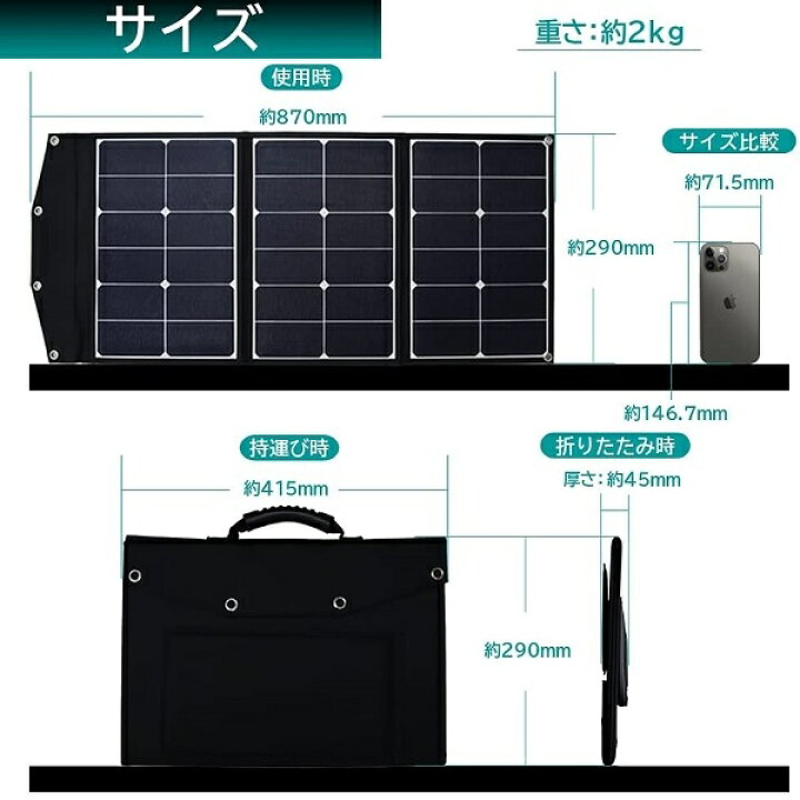 楽天市場】メルテック ソーラーパネル 充電器 60W 折り畳み式 太陽光 