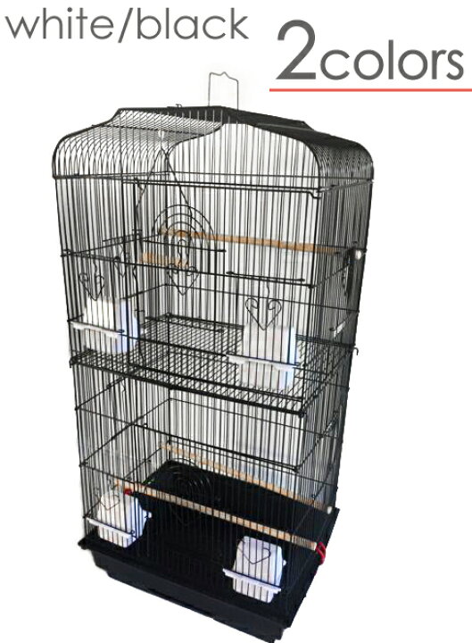楽天市場】大型 鳥かご 白/黒 バードゲージ 鳥小屋 [鳥カゴ ケージ 