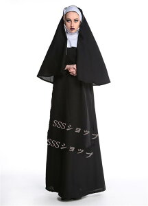 ハロウィン コスプレ 仮装 シスター ハロウィンコスプレ 大人 女性 可愛い 大きいサイズ セクシー レディース 修道院 修道女 修道士 聖女 牧師 かわいい 衣装 コスチューム ハロウィン仮装