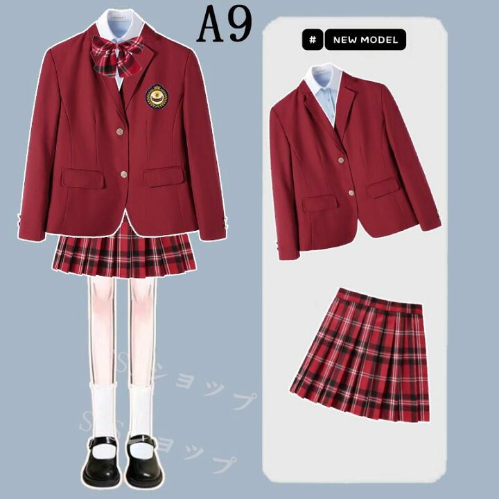 楽天市場】jk 制服 5点セット ブレザー制服 リボン チェック柄 