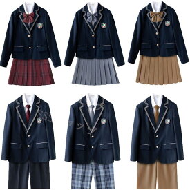 jk 制服 5点セット ブレザー制服 リボン　チェック柄 プリーツスカート　女子 スカートセット 男子ズボンセット 入学 高校 中学 学生服　なんちゃって制服 女子高生スカート レディース 制服 セット 男子制服セット カップルブレザーセットXS-4XL