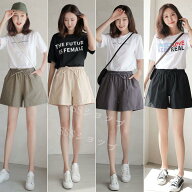 レディースショートパンツ ワイドパンツ 綿100％ ショートパンツ 短パン ウェストゴム ボトムズ 女の子 …
