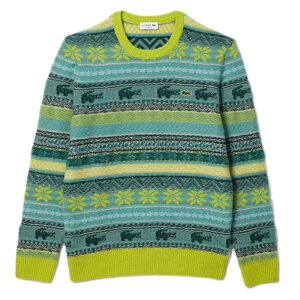 ���R�X�e �E�[�� �j�b�g �Z�[�^�[ �����Y LACOSTE �A���p�J �T�X�e�B�i�u�� �t�F�A�A�C�� �j�b�g�Z�[�^�[ �y�� �h�� �傫���T�C�Y �t�@�b�V���� �u�����h �� M L AH5663-10-PAI