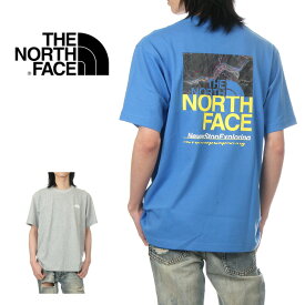 ノースフェイス Tシャツ メンズ レディース THE NORTH FACE 半袖Tシャツ S/S Half Switching Logo Tee バックプリント ロゴ 静電気 静電ケア 大きいサイズ ファッション ブランド 黒 青 グレー M L XL NT32338