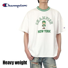 チャンピオン Tシャツ メンズ レディース CHAMPION 半袖Tシャツ 厚手 ボックスタイプ ルーズフィット ゆったり 大きいサイズ アメリカ綿 カジュアル スポーツ ブランド M L XL 白 C3-Z326