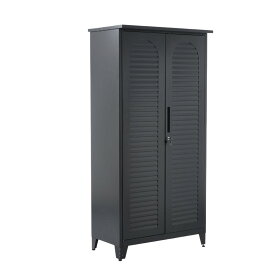 屋外収納庫 ブラック 幅92.7cm 物置 大容量 700L 屋外 屋内 スチール物置 鍵付き 可動棚 有孔ボード付き ハンガーバー 観音扉 収納キャビネット 工具収納 ガーデン収納 倉庫 おしゃれ