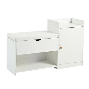 ベンチ付きシューズラック ホワイト・ベージュ スリム 省スペース 玄関収納 靴箱 3段収納 おしゃれ モダン 北欧風 傷に強い 靴収納 玄関ベンチ 収納棚 組立品 小物置き