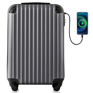 スーツケース 機内持ち込み Sサイズ 超軽量 約2.8kg TSAロック USBポート カップホルダー付き キャリーケース 360度キャスター 静音 大容量 エンボス加工 海外旅行 出張対応