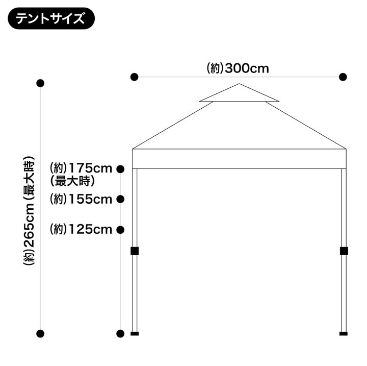 楽天市場】Field to Summit ワンタッチテント300 FTST300 3Mx3Mサイズ 