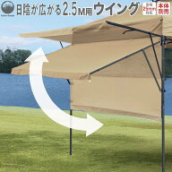 Field to Summit 2.5M用ウィング 後付けウイング 支柱25mm対応 ST250WNBE 日除け ルーフ 日陰 延長 軒 25…