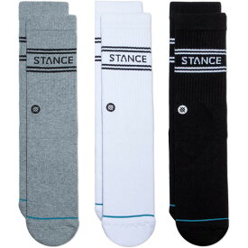 STANCE Basic Socks 3 Pack White Black Gray スタンス ベーシック ソックス 靴下 3色セット ホワイト グレー ブラック アメリカ おしゃれ スケーター スケボー アメリカン スケートボード Skateboard［並行輸入品］