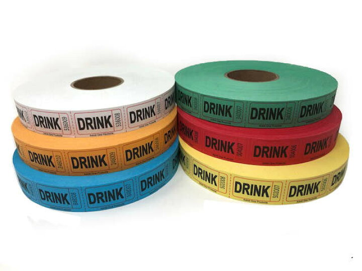 楽天市場】DRINK TICKET ROLL2000枚 ワンドリンク ドリンクチケット 