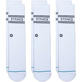 STANCE Basic Socks 3 Pack White スタンス ベーシック ソックス 靴下 3セット ホワイト アメリカ おしゃれ スケーター スケボー アメリカン スケートボード Skateboard［並行輸入品］