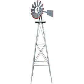 Steel Windmill Gray（大）2.5m スチール風車 ウインドミル グレー アメリカ 風車 農場 牧場 庭 風見鶏 ファーム 畑 ガーデン ガーデニング ウィンドミル