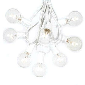 Outdoor Lighting Patio String Lights White 100球 G40 E12 30m アウトドアー ライティング パティオ ストリングライト ホワイト イルミネーション ライト 電飾 業務用 ガーランドライト ランプ アメリカ ガーデンライト モチーフ 白