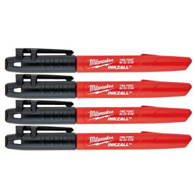 Milwaukee INKZALL Fine Point Jobsite Markers Black ミルウォーキー ファインポイント ジョブサイト マーカー ペン アメリカン USA 職人 大工 工具 建築 現場 アメリカ 48-22-3104 【ネコポス】【並行輸入品】