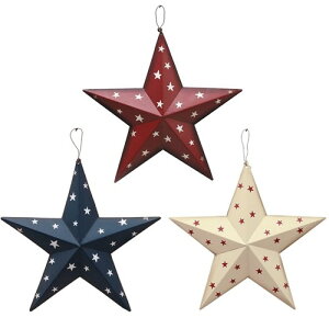 Metal Barn Star o[X^[ WNK[f o[X^[ AeB[N re[W AJ USA ^ IuWF K[fjO CeA EH[ Red Blue White bh u[ zCg 