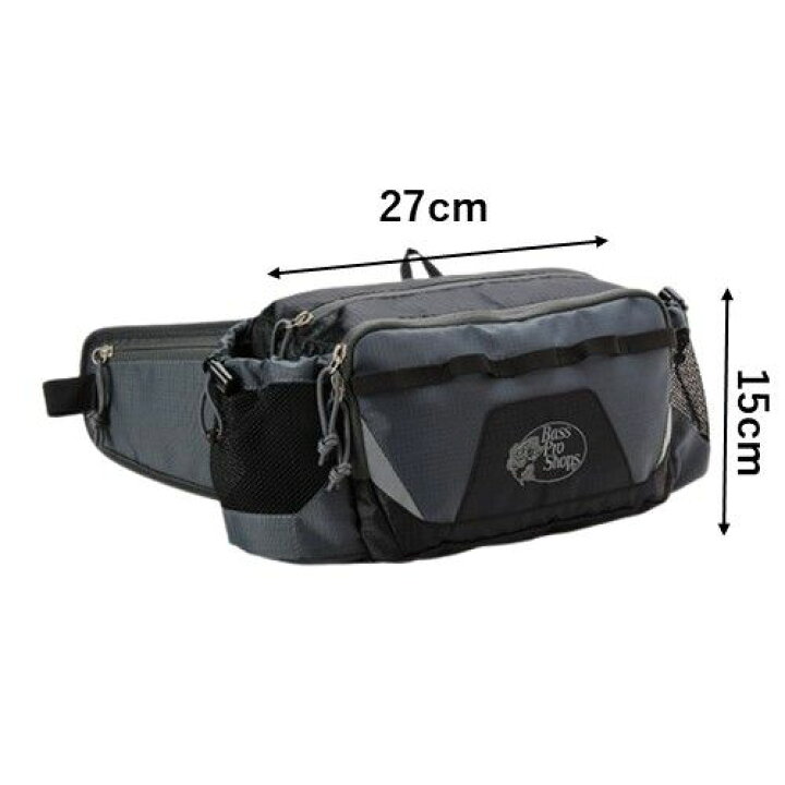 楽天市場】Bass Pro Shops Trail Waist Pack Black Gray バスプロ 