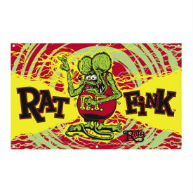 RAT FINK STROBE BANNER RNV33 ラットフィンク バナー フラッグ 壁掛け アメ車 エドロス ratfink アメリカ USA オフィシャル商品 タペストリー