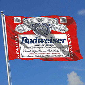 Budweiser Beer Flag バドワイザー ビア フラッグ ビール ビアガーデン イベント 店舗 倉庫 業務用 販売促進 旗 バナー アメリカン USA ガレージ
