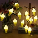 Ice Cream String Light LED 10球 アイスクリーム ストリングライト 電池式 ソフトクリーム イルミネーション ライト 電飾 オープンカフェ 業務用 パーティー ストリングライト ガーデンライト ウエディング