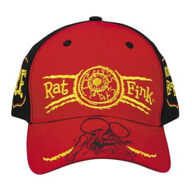 Rat Fink Embroidered Eyeball Hat ラットフィンク アイボール 目玉 刺繍 キャップ ハット 帽子 アメ車 アメリカ アメリカン かっこいい レッド Red ブラック Black Cap
