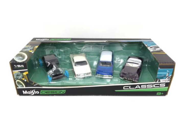 楽天市場】Maisto Design Classics 4 Pack 1:64 Scale Chevrolet Ford 