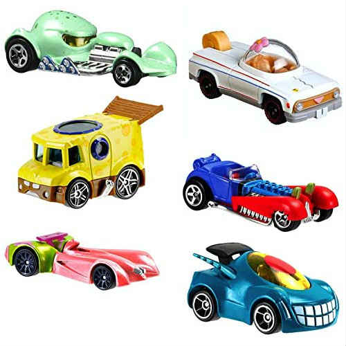1/64 Hot Wheels Spongebob Car 6台セット ホットウィールズ スポンジボブ ダイキャストカー ミニカー アメリカ  パトリック イカルド カーニ サンディ プランクトン キャラクター 車 おもちゃ | STAB BLUE ENTERPRISE