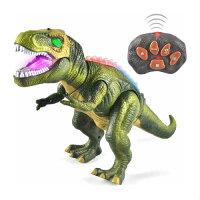 Remote Control LED Green T-Rex Dinosaur RC リモコン グリーン Tレックス ダイナソー ラジコン 恐竜 光る 歩く テラノザウルス 首振り ダンシング ウォーキング サウンド ライトアップ
