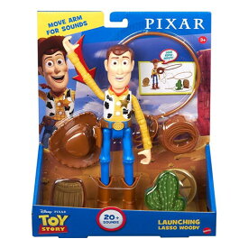 Toy Story Launching Lasso Woody Talking Feature Figure トイ ストーリー ウッディ 投げ縄 トーキング アクション フィギュア ディズニー ピクサー ギフトアメリカ カウボーイ 保安官 Toy おもちゃ 動く 喋る 話す ウッディー［並行輸入品］