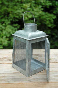Galvanized Metal Lantern 8in bL X`[^ 20cm v ^ Lh GNXeA K[fjO [`[tCg WNK[f 񂹐A A AJ AJ