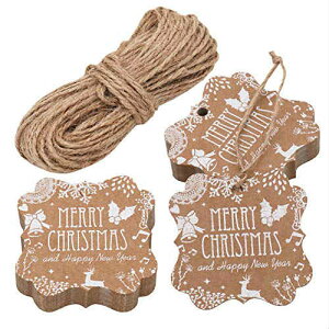 Kraft Paper Christmas Gift Tags ^O 100 RZbg Ntgy[p[ NX}X Mtg bZ[WJ[h lD Mtg j VN 蕨^O ׎D X AJ bsO yNlR䂤p