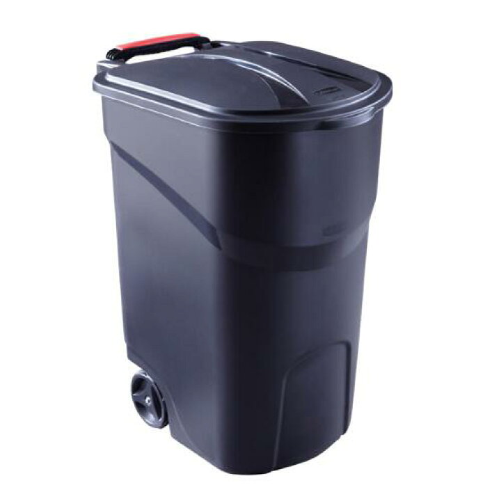 楽天市場】Rubbermaid Roughneck 45 Gal Black Wheeled Trash Can with 