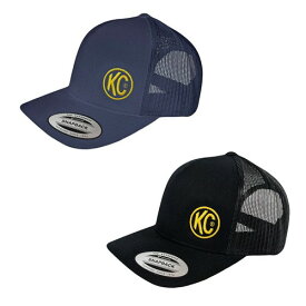 KC Curved Bill Trucker Hat Black Navy カーブド ビル トラッカー ハット ブラック ネイビー ロゴ シンプル キャップ スナップバック KC HiLiTES ケーシーハイライツ ケーシーハイライト ラングラー ジープ トラック 4WD 4駆 メッシュ アメリカ アメリカン