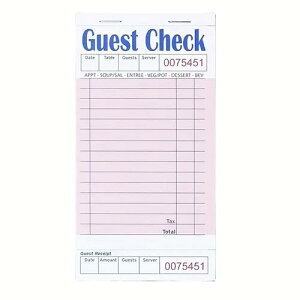 Carbonless Guest Check Book 50g 5Zbg J[{X QXg `FbN ubN I[_[V[g  AJ AJ Xg _Ci[ Ɩp `[ ؂ v 菑`[AJ