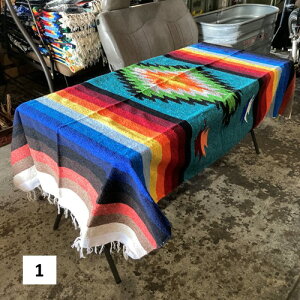 大判 メキシコ製 メキシカン ラグマット ネイティブ柄(大B) Zarape Blanket ブランケット サラペ Mexican チマヨ柄 オルテガ柄 テーブルクロス ダイヤモンド柄 メヒコ ネイティブ柄 メキシコ雑貨