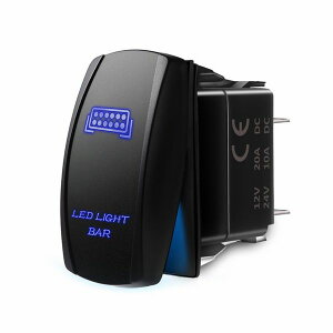 LED Light Bar Rocker Switch ON-OFF LED Light 20A 12V 5pin Blue LED Cgo[ bJ[ XCb` ON-OFF LEDCg20A 12V 5s J[ AJ A