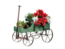 Amish Style Country Wagon Wood Green,Blue,Red Garden Planter カントリーワゴン プランター グリーン ガーデニング ウッド 木製ワゴン アメリカ 花台 インテリア フラワーボックス フラワーBOX ジャンクガーデン JUNK フラワーワゴン