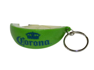 CORONA EXTRA BEER KEYCHAIN RING コロナ エクストラ ビアー キーチェン リング 栓抜き付き ライム キーホルダー ボトルオープナー オープナー アメリカ雑貨 アメリカン雑貨 【クロネコゆうパケット