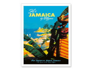 Vintage Worldwide Posters JAMAICA2 �r���e�[�W �G�A���C�� ���E�̍L�� �|�X�^�[ ������ �W���}�C�J ���g�� �A�[�g�v�����g�y�N���l�R�䂤�p�P�b�g�z