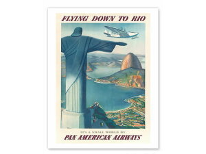 Vintage Worldwide Posters Flying Down to Rio �r���e�[�W �G�A���C�� ���I ���E�̍L�� �|�X�^�[ ������ �A�����J �n���C �n���C�A�� ���g�� �A�[�g�v�����g�y�N���l�R�䂤�p�P�b�g�z