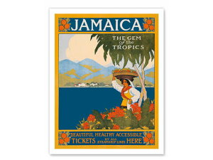Vintage Worldwide Posters JAMAICA �r���e�[�W �G�A���C�����E �L���|�X�^�[ ������ �W���}�C�J ���g�� �C���e���A �@�A�[�g�|�X�^�[ �A�[�g�v�����g�y�N���l�R�䂤�p�P�b�g�z