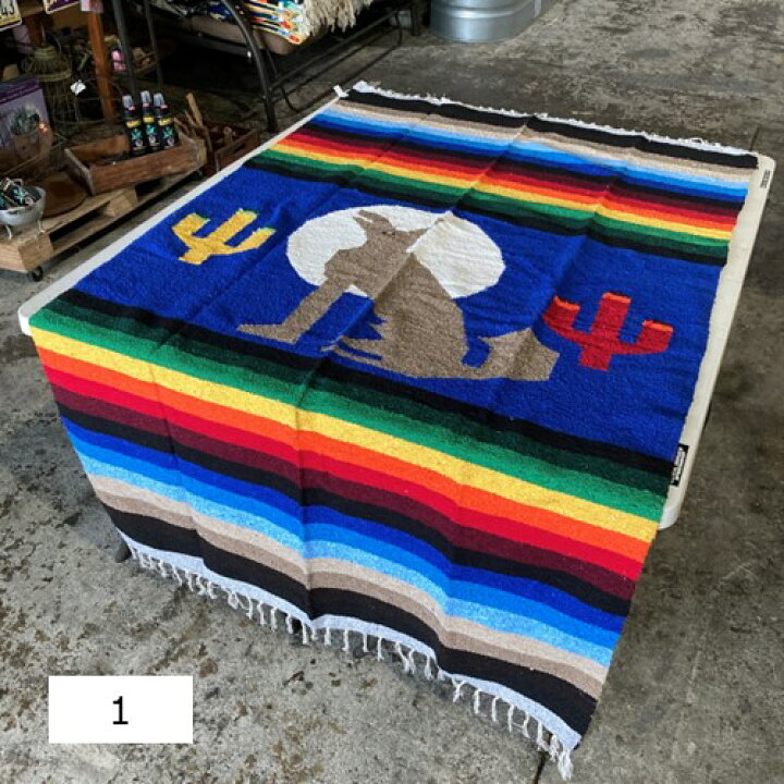 楽天市場】大判 メキシコ製 メキシカン ラグ マット コヨーテ柄（大 
