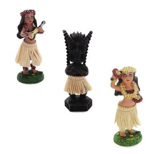 ミニフラドール ドール フラガール ティキ TIKI Hula Girl カヒコ Kahiko ハワイ hawaii ハワイアン ウクレレ ティキ カーアクセサリー アロハ ビーチ 南国 ハワイ雑貨 ハワイアン雑貨