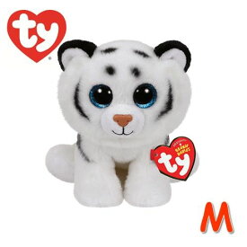 Ty Beanie Babies TUNDRA (M) タイ ビーニーベイビーズ ツンドラ トラ 虎 タイガー ぬいぐるみ Mサイズ ホワイト 人形 かわいい 動物 誕生日 プレゼント インテリア ギフト ty TY